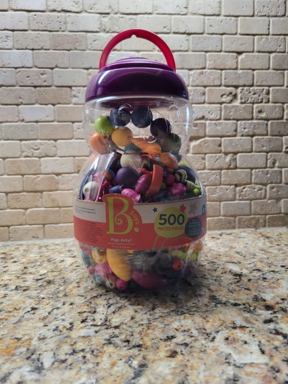 B Toys Pop-Arty Snap-Together Beads 500 pieces